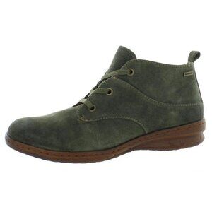 NIB COMFORTIVA Forli Weatherproof Suede Ankle Boots olive Green 6 Wide
